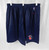1997-04 Detroit Pistons Game Issued Navy Training Shorts XXL 305