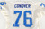 1994 Detroit Lions Scott Conover #76 Game Used White Jersey 75th Patch 50 843