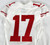 2014 San Francisco 49ers Chuck Jacobs #17 Game Issued White Jersey 38 323