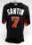 Miami Marlins Dabby Santin #7 Game Used Navy Shooting Shirt 50 206