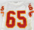 1994 Kansas City Chiefs #65 Game Issued White Jersey 75th Patch 46 091
