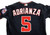 2022 Washington Nationals Ehire Adrianza #5 Game Issued Pos Used Navy Jersey 48