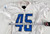 2019 Detroit Lions AJ Howard #45 Game Used White Practice Jersey 46 348