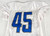 2019 Detroit Lions AJ Howard #45 Game Used White Practice Jersey 46 348