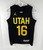 2022-23 Youth Utah Jazz Simone Fontechio #16 Swingman Black Jersey Nike NWT S 1S