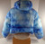 2024-25 Womens Utah Hockey Mammoth Blue Cropped Puffer Jacket Whitespace NWT M