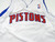 2004-05 Detroit Pistons Reebok Team Issued Blank Jersey White Stained 48 +2"