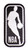 NBA Official Basketball Logo Black Border Embroidered Patch 1.5" x 3"