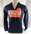 2014-15 Ladies Detroit Pistons Authentic Navy Hoodie T-Shirt Adidas NWT XL 94S