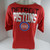 Ladies Detroit Pistons Authentic Red Boatneck Shirt HWC 5th NWT XL 35S