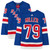 K'Andre Miller #79 New York Rangers Adidas Primegreen NHL Hockey Jersey Blue 46