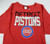 Ladies Detroit Pistons Authentic Red Boatneck Shirt HWC 5th NWT S 32S