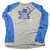 Toronto Maple Leafs Retro Logo Touch LS Ladies Shirt Gray Blue New Medium