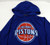 Mens Detroit Pistons Auth Blue Hoodie Sweatshirt Majestic NWT M 18S