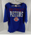 Ladies Detroit Pistons Auth Blue Shirt Football 5th & Ocean NWT M 28S