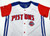 Youth Girls Detroit Pistons Auth White Baseball Jersey Stitches NWT YXL 154S