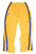 San Francisco Warriors NBA Reebok Hardwood Classics Warm Up Pants Yellow XL