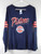 Detroit Pistons NBA For Her 5th & Ocean Ladies LS V-Neck Shirt Navy New Large