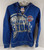 2014-15 Ladies Detroit Pistons Auth Blue Hoodie Sweatshirt Cross Icon S 43S