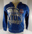 2014-15 Ladies Detroit Pistons Auth Blue Hoodie Sweatshirt Cross Icon L 44S