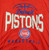 Ladies Detroit Pistons Authentic Red V-Neck T-Shirt HWC M  64S