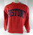Mens Detroit Pistons Authentic Red Crewneck Hoodie Gear For Sports NWT M 35S