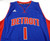 2015-16 Men Detroit Pistons Reggie Jackson #1 Authentic Blue Jersey Adidas XL 4