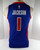 2015-16 Mens Detroit Pistons Reggie Jackson #1 Authentic Blue Jersey Adidas M 2S