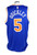 2021-22 Mens New York Knicks Immanuel Quickley #5 Icon Blue Jersey Nike 56