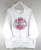 Detroit Pistons Distressed Logo Funnel Fleece Sweatshirt Womens XXL White New