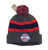 Detroit Pistons Logo '47 Brand Charcoal Breakaway Knit Cuff Pom Beanie Hat New
