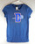 Detroit Pistons D Logo Heather Blue NBA 4 Her V-Neck Shirt New Youth Girls L