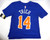2018 Mens New York Knicks Allonzo Trier #14 Front Logo N&N Blue T-Shirt Nike S
