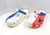 2023 Detroit Pistons Crocs Team Issued w/ L.E. Jibbitz White/Blue/Red Shoes 16