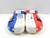 2023 Detroit Pistons Crocs Team Issued w/ L.E. Jibbitz White/Blue/Red Shoes 14