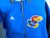 Kansas Universey Jayhawks Team Issued Blue Warmup Jacket Adidas 2XL