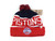 Detroit Pistons Logo '47 Brand Calgary Knit Cuff Pom Beanie Winter Hat Red New
