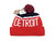Detroit Pistons Logo '47 Brand Calgary Knit Cuff Pom Beanie Winter Hat Red New