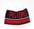 Detroit Pistons Snow Top New Era Striped Knit Beanie Winter Hat White Black Red