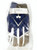 New Under Armour NCAA Combat II FF Size XXL Football Gloves Navy/White/Gray