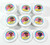 1999 Frozsnacks Green Disc High Screamers Ice Cream Lid Set (40) Jeter