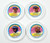1999 Frozsnacks Green Disc High Screamers Ice Cream Lid Set (40) Jeter