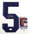 Andy Moog Signed Blue Number 5 Jersey Number JSA Auto COA