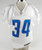 2016 Detroit Lions Zach Zenner #34 Game Used White Practice Jersey 44 DP103167
