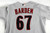 2007 Arizona Diamondbacks Brian Barden #67 Game Issued Grey Jersey 46 280