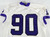 Texas Christian TCU Frogs #90 Game Used White Jersey Football NP R XL 671