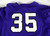 2010s Texas Christian TCU Horned Frogs #35 Game Used Purple Jersey Baseball L 0