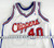 1995-96 Los Angeles Clippers Antonio Harvey #40 Game Used White Jersey 48 128