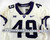 Texas Christian TCU Horned Frogs #49 Game Used White Jersey Football NP R 42 5
