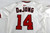 2025 Washington Nationals Paul DeJong #14 Game Issued Pos Used White Jersey 6